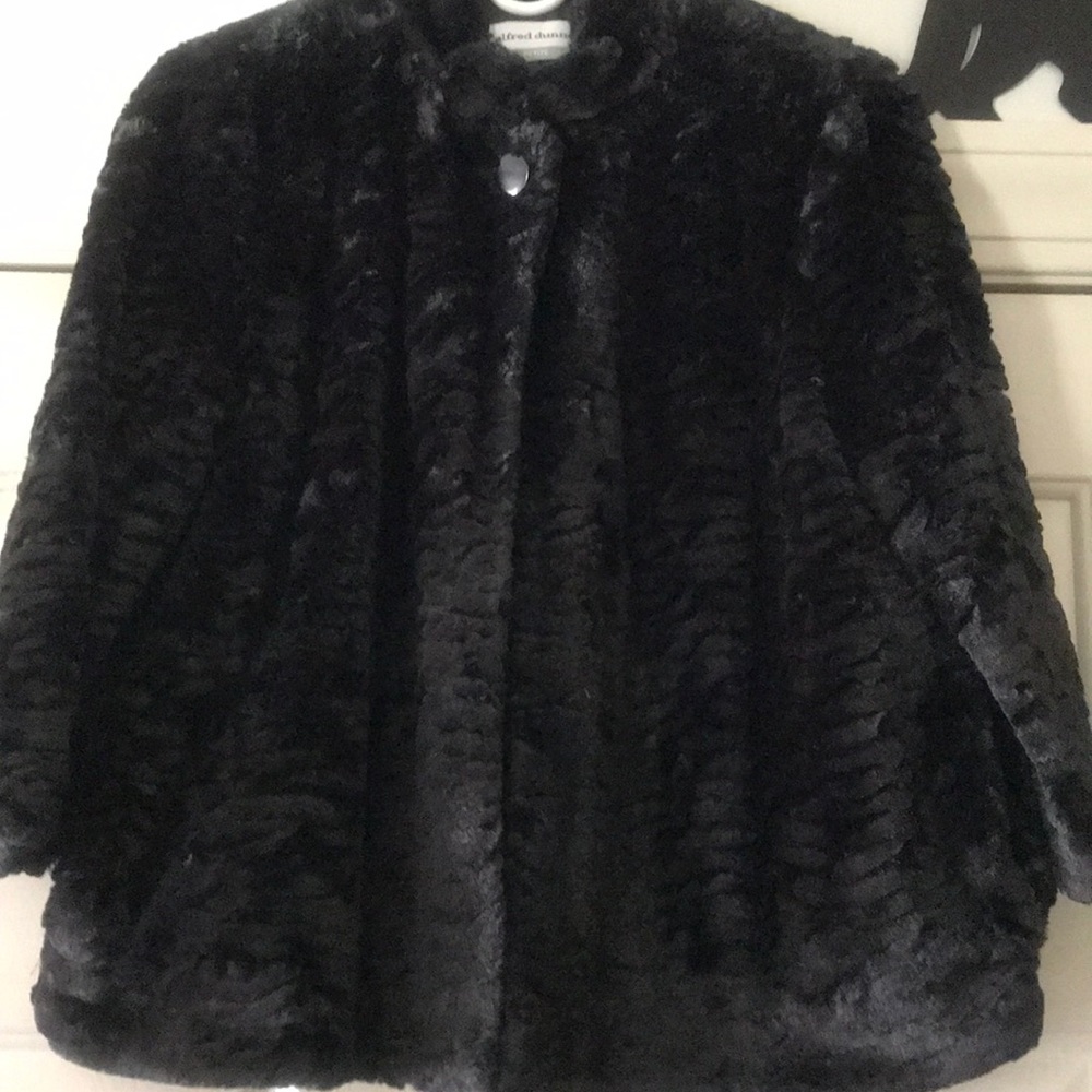 Faux Fur Zip Bomber Jacket by Alfred Dunner
